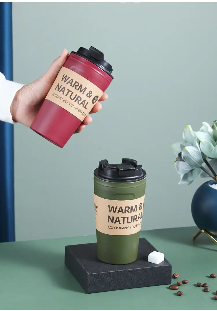 1pc Creative Large Capacity Letter Water Cup with Lid