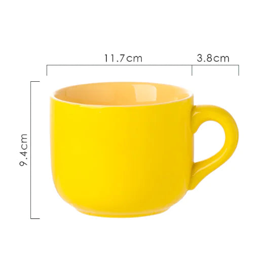 Microwaveable Large Capacity Ceramic Oatmeal Mug