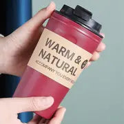 1pc Creative Large Capacity Letter Water Cup with Lid